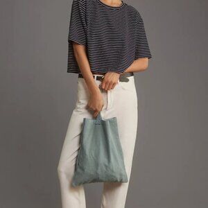 Anthropologie Maeve Striped Navy and White Top size M